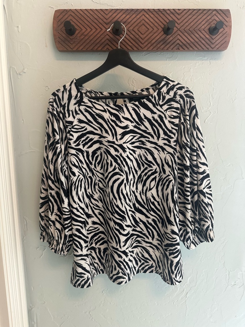 Halogen Zebra-Print Blouse